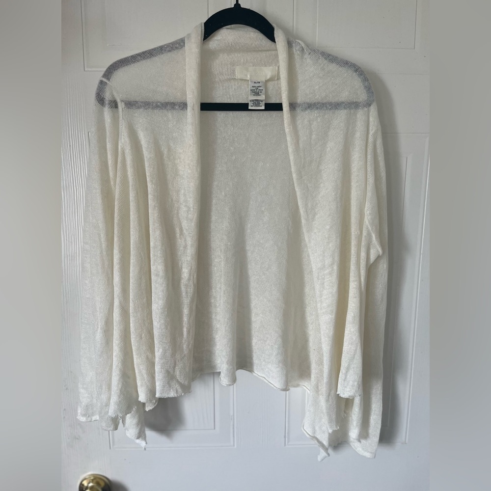 Ronit Zilkha Cream Linen Cardigan